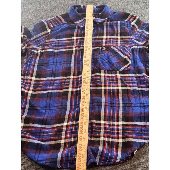 Abercrombie & Fitch Fleece Button Up Shirt Women Sz M Plaid Boho Hipster - Picture 3 of 7